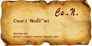 Csuri Noémi névjegykártya
